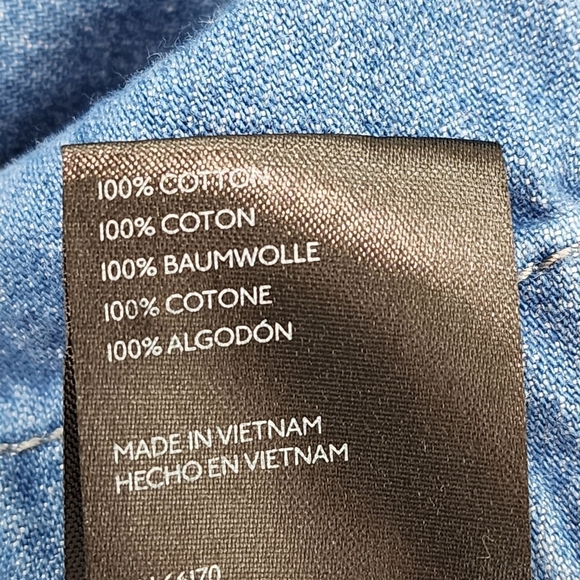 Pilcro Women's Tie-Neck Denim Blouse - XXS - Picture 7 of 7